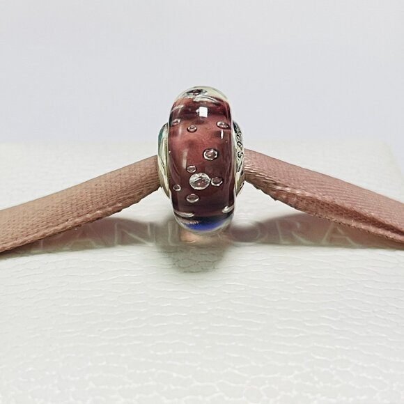 Pandora Lavender Purple Colored Glass Bead String Beaded Bracelet S925 Ale - Picture 2 of 5